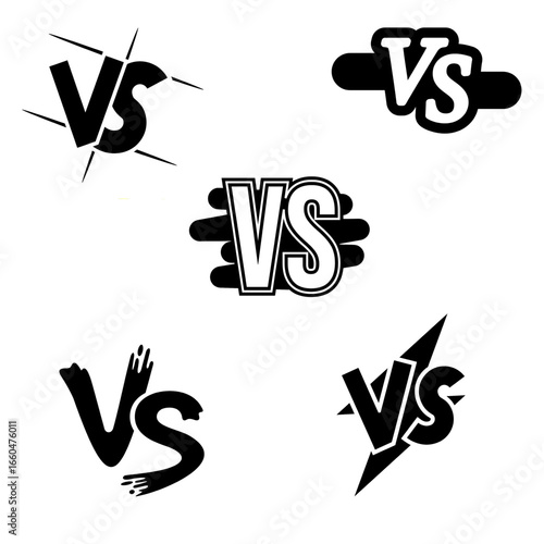 Versus Vector Design for Competition, Sports, and Battle Illustration