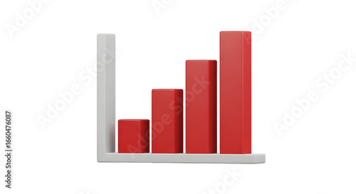 Free Download 3D Bar Chart Visualizing Business Growth - GFXLoad