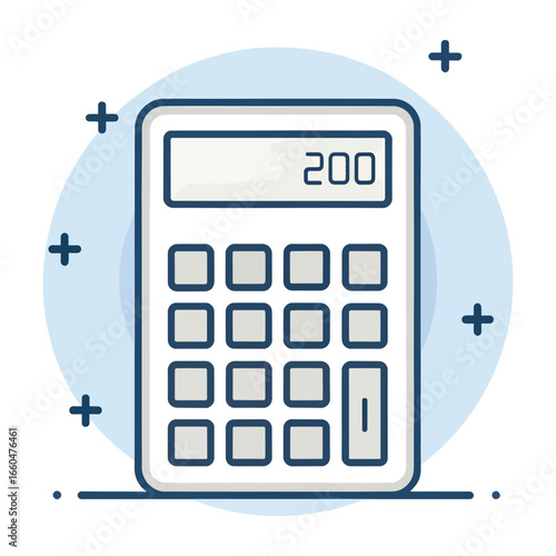 Calculator Icon | Math Accounting Finance Business Vector Illustration