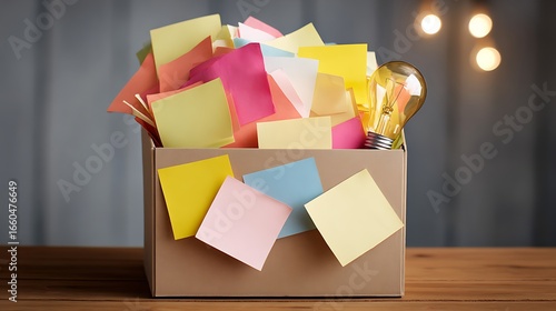 Nice photo of suggestion box overflowing with ideas signifies engaged employees.