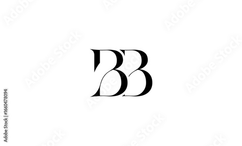 BB initial letters, monogram logo
