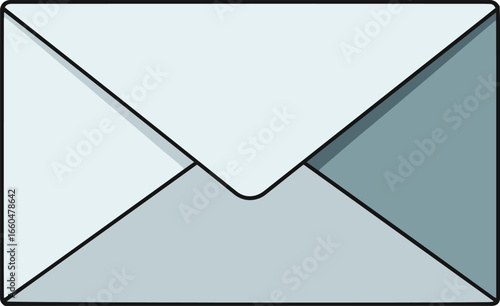 Vector illustration of envelope with blank message icon for mail and communication