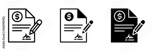 Contract Icon Multi concept. Simple vector illustration	