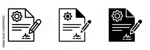 Contract Icon Multi concept. Simple vector illustration	