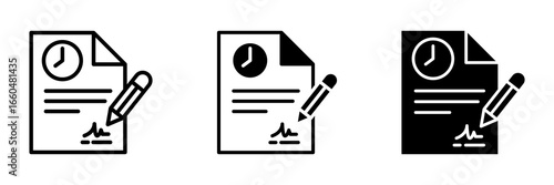 Contract Icon Multi concept. Simple vector illustration	