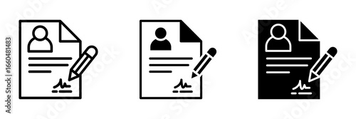 Contract Icon Multi concept. Simple vector illustration	
