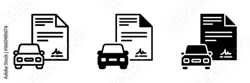 Contract Icon Multi concept. Simple vector illustration	