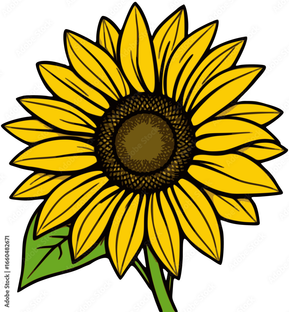 Fototapeta premium sunflower vector illustration