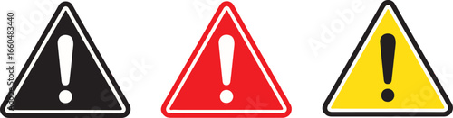 Caution warning signs set. Danger signs.warning sign.Yellow, Red caution warn in eps or png.Yellow, Black and Red caution warn in eps or png.Warning Dangerous attention icon set.