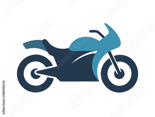motorcycle on a white background