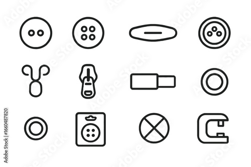 Puller tool hook velcro press sewing icon covered icons vector fasteners card