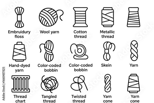 Stitch cross sewing hem icon yarn icons vector overcast french seam patchwork