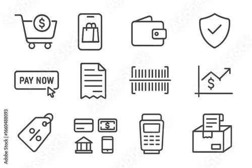 Tag pay vector secure icons invoice purchase phonwith icon commerce transaction cashless