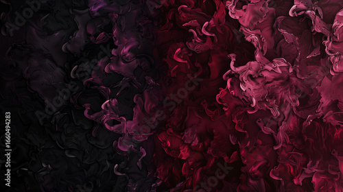 Dark Abstract Red and Black Fluid Oil Paint Texture