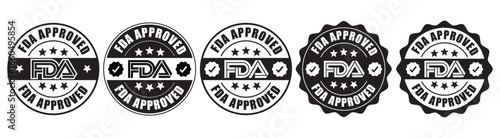 FDA Approved Stamp Label – Official Approval Seal Vector Design	