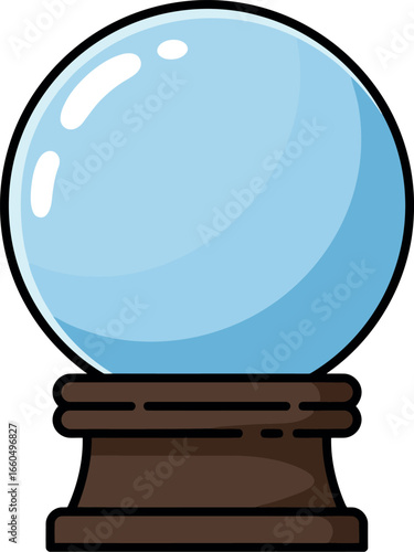 Mystical crystal ball fortune telling oracle future prediction magic vector