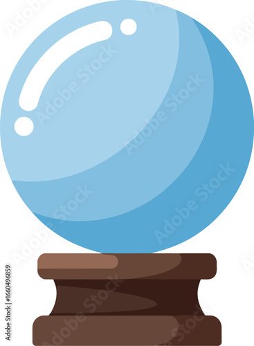 Mystic crystal ball prophecy fortune telling clairvoyance future prediction vector
