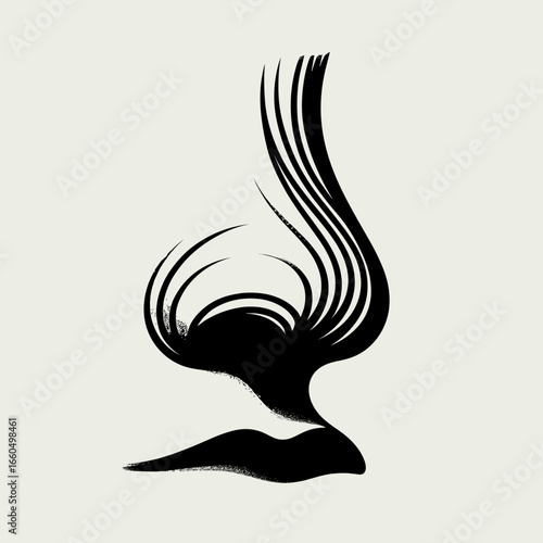 nose vector close up noodle technique black silhouette