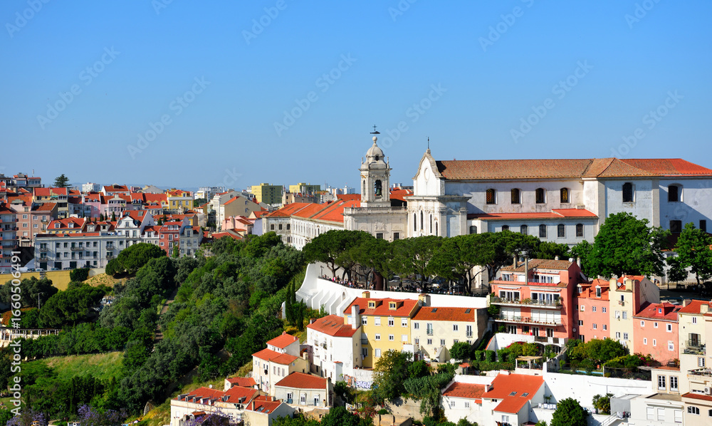 Obraz premium panoramic view of the city seen from the castle of São Jorge Lisbon Portugal