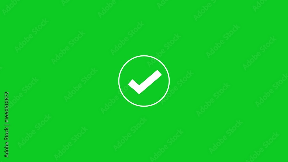 check mark against green Background. Green check tick mark animated ...