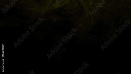 Eerie green smog swirls in dark, mysterious atmosphere creating unsettling ambience