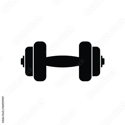Black dumbbell weight lifting equipment exercise fitness
