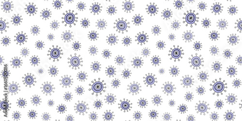 Wallpaper Mural Seamless pattern with random floral elements. Lavender gray flowers on white background. Simple floral doodle vector illustration. Country style folk decor for home Torontodigital.ca