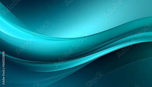Teal abstract wavy design