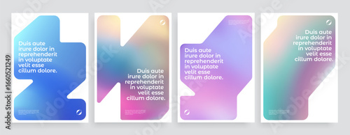 Minimal posters with abstract geometric shapes. Layout for flyer, poster, banner or cover. 