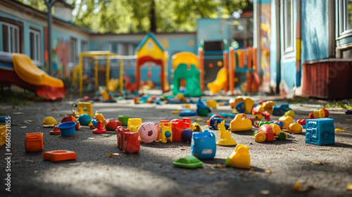 Wallpaper Mural Playground filled with a variety of toys in a kindergarten setting. Torontodigital.ca