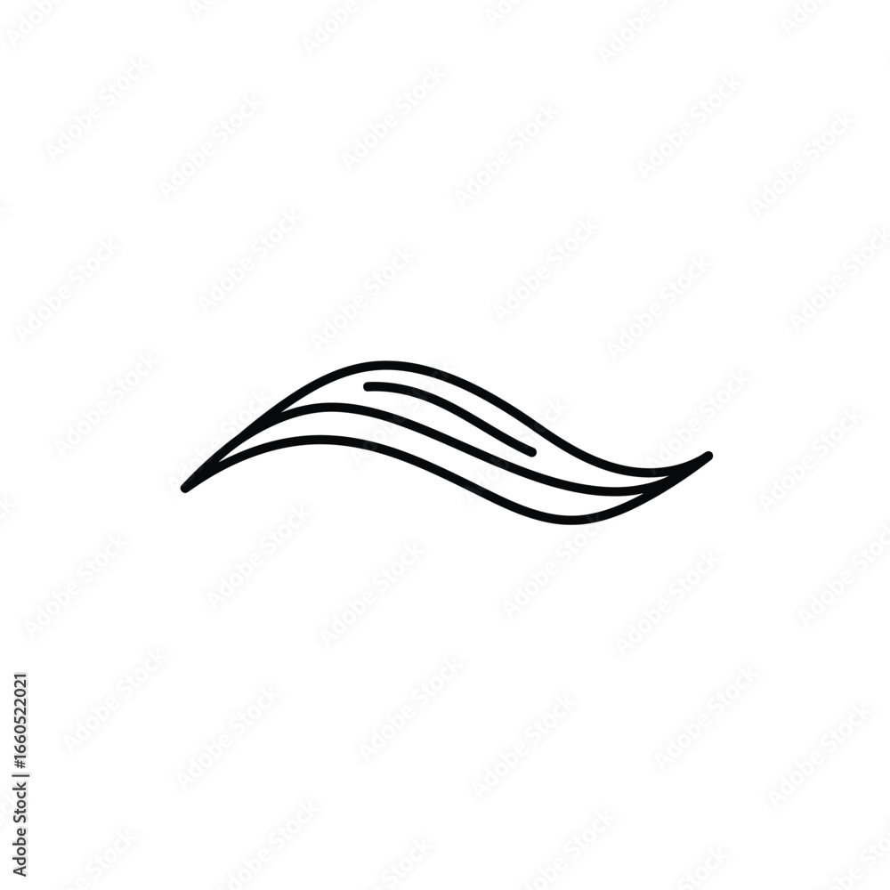 Fototapeta premium Black wavy lines abstract curve