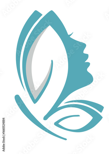 vector illustration of an abstract background with face women