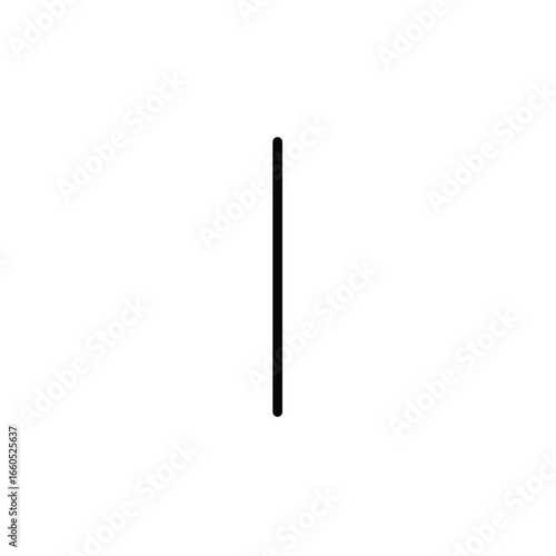 Black vertical line on white simple graphic
