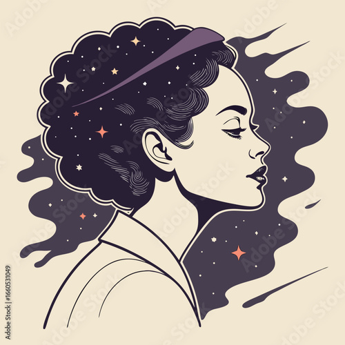 girl with Stars on her hair