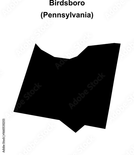 Birdsboro (Pennsylvania) blank outline map