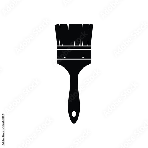 Black paint brush icon white tool