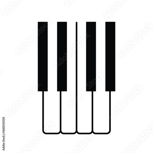 Black and white piano keys music instrument