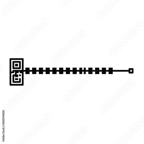 Black zipper graphic element fastener