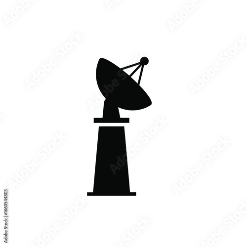 Satellite dish antenna on stand communication technology