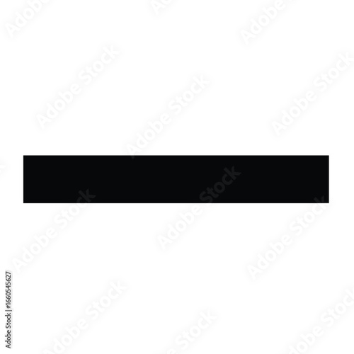 Black horizontal bar on white background line shape