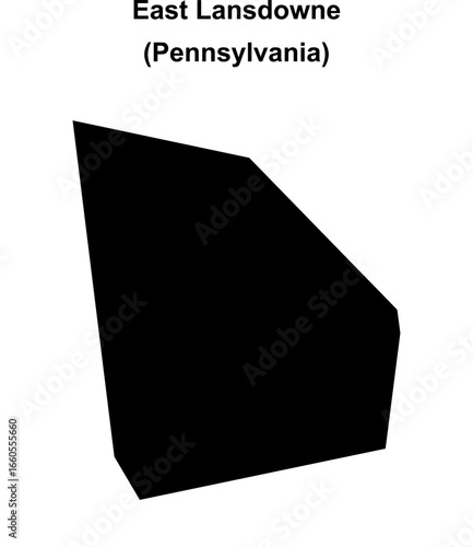 East Lansdowne (Pennsylvania) blank outline map