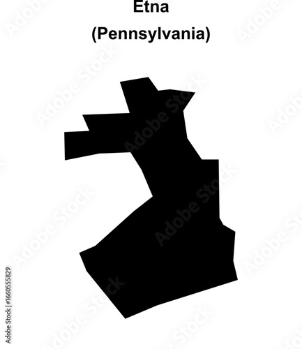 Etna (Pennsylvania) blank outline map