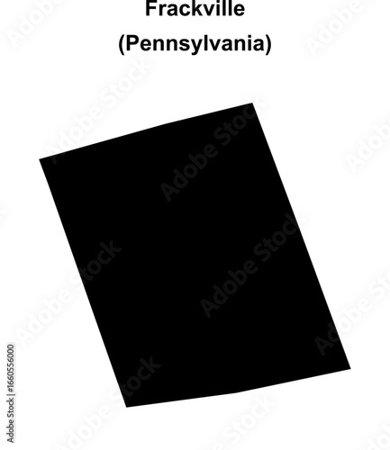 Frackville (Pennsylvania) blank outline map