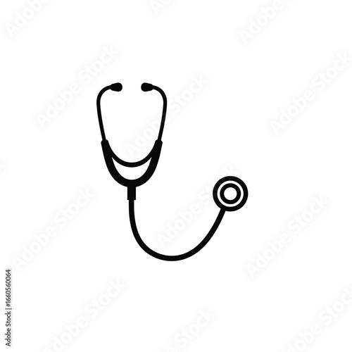 Black stethoscope medical instrument health care