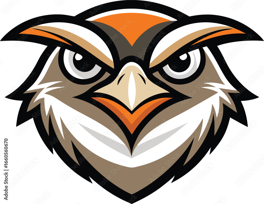 Fototapeta premium Bold semipalmated plover head vector illustration mascot logo for scalable graphic design vector