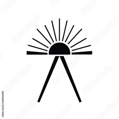 Sunburst geometric symbol rays