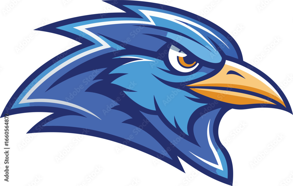 Fototapeta premium Bold eastern bluebird head mascot logo vector illustration scalable icon for general use vector