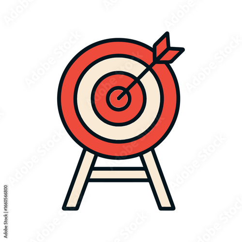 shooting gallery flat icon color vector on white background
Vector color flat icon on white background