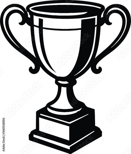 Trophy Cup Icon Vector - Classic Symbol for Award, Success, and Achievement