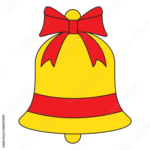 Christmas bells icon set festive holiday season illustration